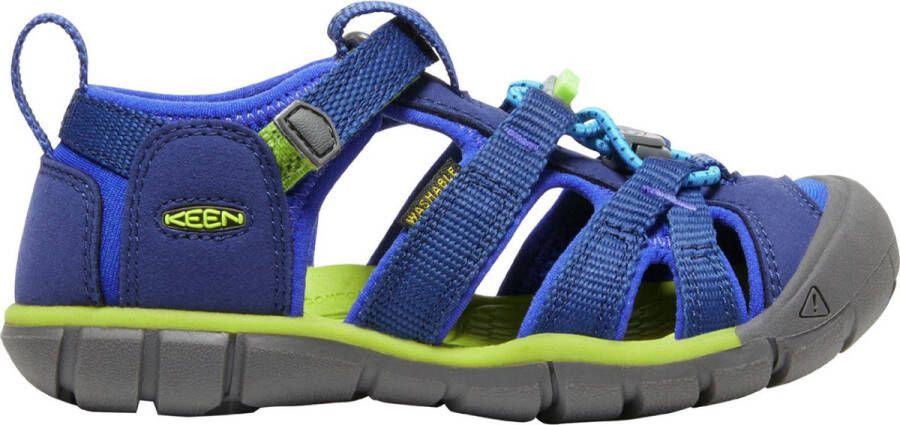 Keen Seacamp II Younger Kids Sandalen Blue Depths Chartreuse Blauw Polyester K1022978