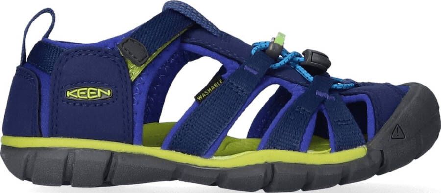 Keen Seacamp II Younger Kids Sandalen Blue Depths Chartreuse Blauw Polyester K1022978