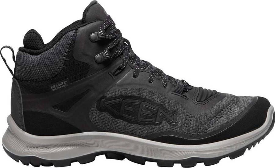 Keen Terradora Flex Mid Dames Wandelschoenen Black Steel Grey Zwart Mesh K1026879