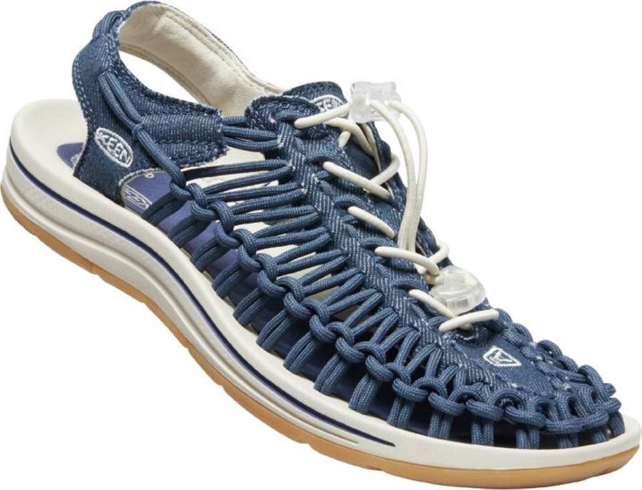 Keen Uneek Dames Sandalen Navy Birch Blauw Canvas K1026232