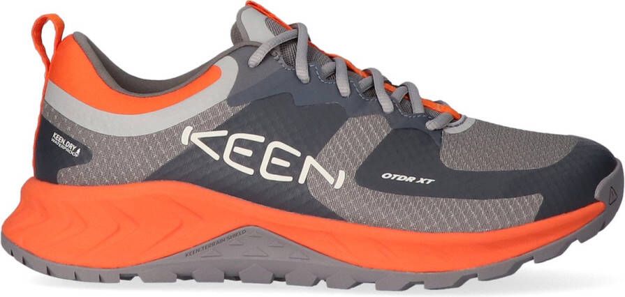 Keen Versacore Heren Wandelschoenen Steel Grey Scarlet Ibis Grijs Mesh K1029049