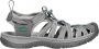 Keen Whisper Dames Wandelsandalen Medium Grey Peacock Green Grijs Polyester K1022814 - Thumbnail 1