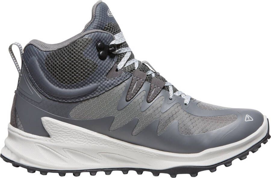 Keen Zionic Mid Dames Wandelschoenen Steel Grey Magnet Grijs Mesh K1028177