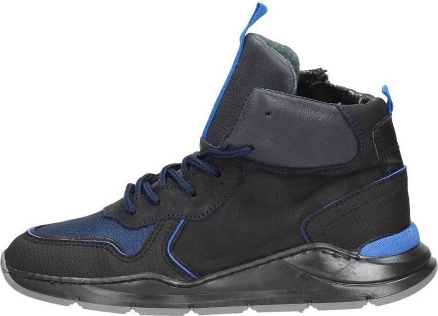 KEQ Jongens veterschoenen Hoog blauw