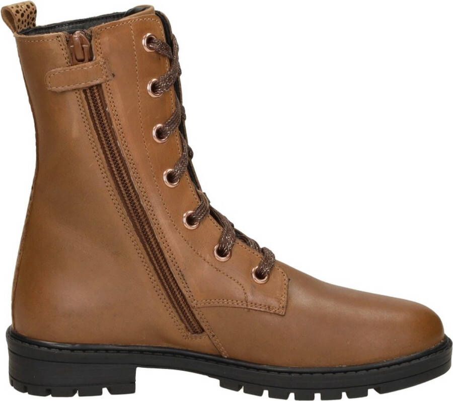 KEQ Veterschoen hoog Veterschoen hoog Cognac