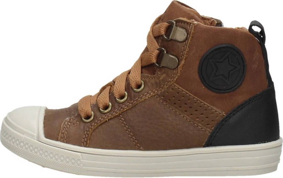 KEQ Veterschoenen Hoog Veterschoenen Hoog cognac