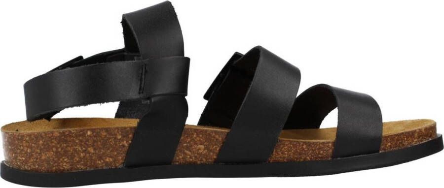 Kickers Elegant Buckle Flat Sandals Black Dames