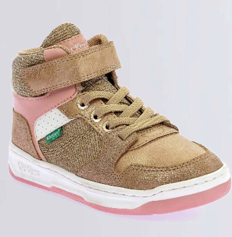 Kickers Meisjes Sneaker Kickado Beige Rose Glitter BEIGE