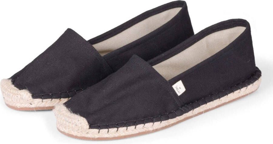 Kingdom of Wow Espadrilles Dames Zwart Vegan