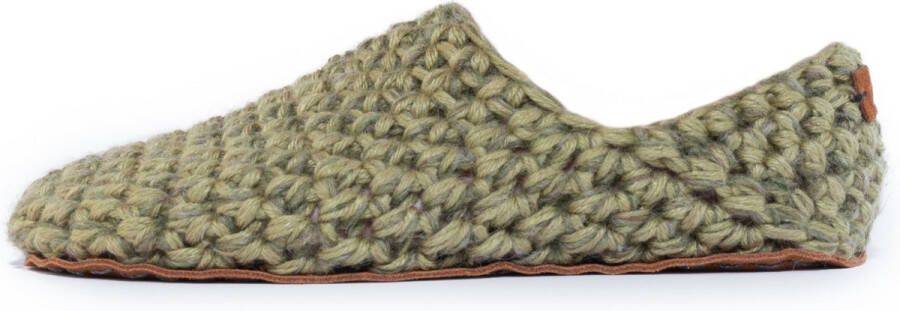 Kingdom of Wow Sloffen Laag Unisex Wol Barefoot Winter Moss Handgemaakt - Foto 1