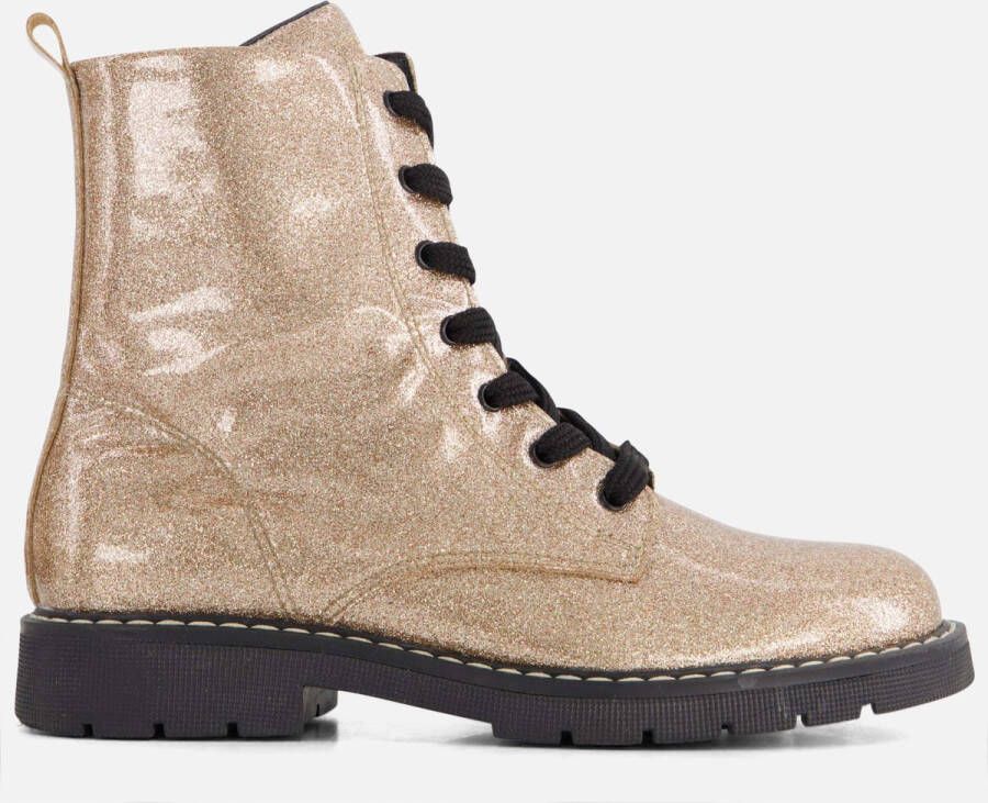 Kipling Hella veterboots met glitters champagne Wit Meisjes Imitatieleer 33