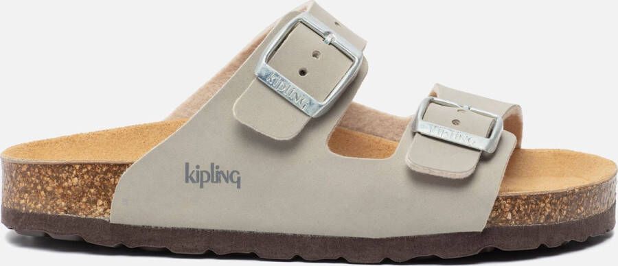 Kipling Petra slippers grij