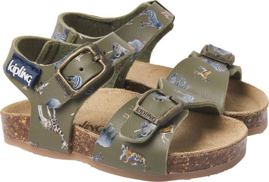 Kipling leren sandalen kaki Groen Jongens Leer All over print 20 - Foto 2