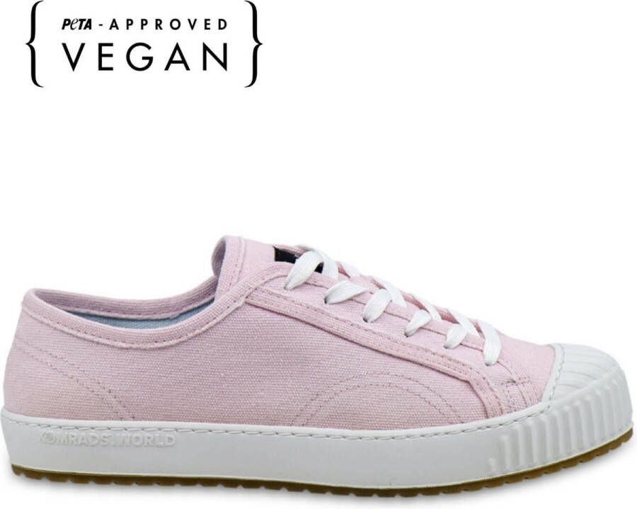 Komrads vegan sneakers ICNS Spartak Antique Rose Schoen uit duurzaam en gerecycleerd materiaal roze