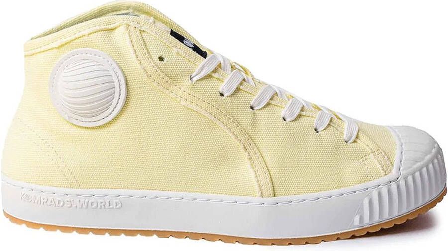 Komrads vegan sneakers ICNS Partizan Ancient Yellow- Schoen uit duurzaam en gerecycleerd materiaal Geel