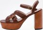 Kunoka ANNA high sandal cuoio Sandalen met hak Dames Bruin - Thumbnail 1