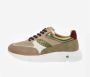 Kunoka ARI platform sneaker khaki and beige Sneakers Dames Beige Groen Wit - Thumbnail 1