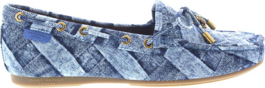 Kurt Geiger Dames Instappers & Ballerina's Eagle Moccasin Denim Jeansblauw