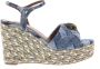 Kurt Geiger Dames Pumps Kensington Espadrille Denim Jeansblauw - Thumbnail 5