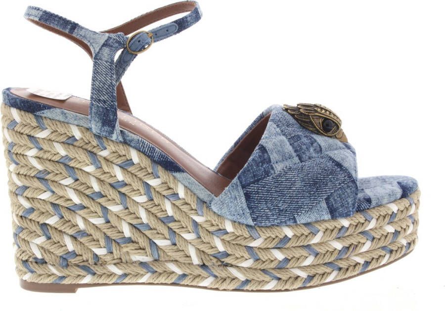 Kurt Geiger Dames Pumps Kensington Espadrille Denim Jeansblauw