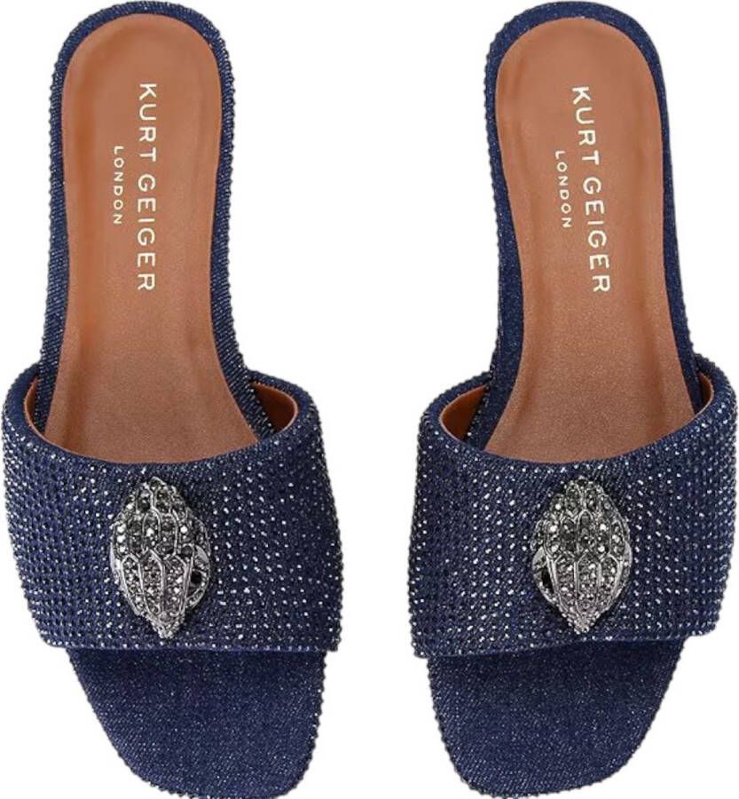 Kurt Geiger Dames Slipper Blauw 8496181669 225 Kensington Flat