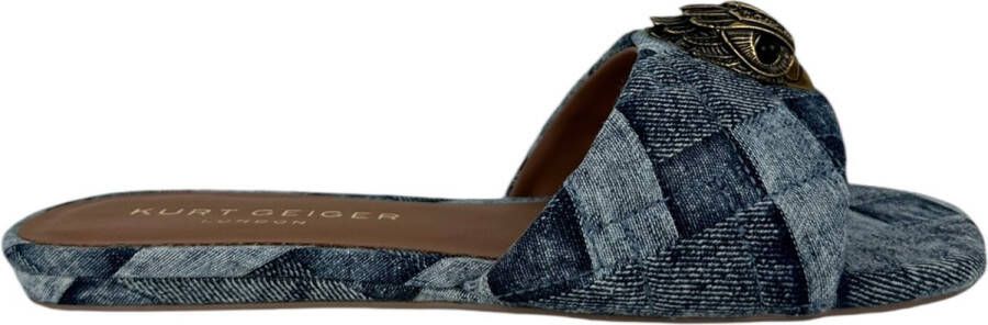 Kurt Geiger Dames Slipper Blauw 8496188669 88 Kensington Flat Sandal