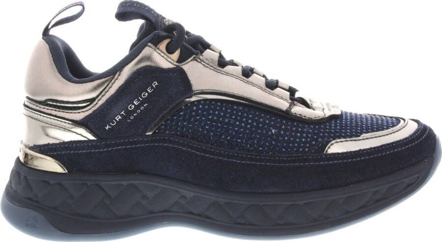 Kurt Geiger Dames Sneakers Kensington C Sneaker Blue drk Donkerblauw