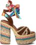 Kurt Geiger London Chelsea Scarf Platform Sandalen Dames Multi - Thumbnail 2