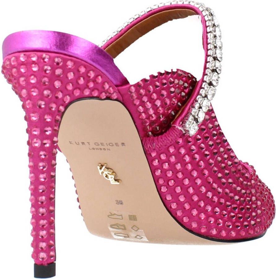 Kurt Geiger Kristal Fuchsia Instap Sandalen Pink Dames