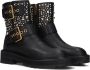 Kurt Geiger London Hackney Biker Boot Enkellaarsjes Enkelboots met rits Dames Zwart - Thumbnail 1