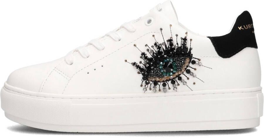 Kurt Geiger London Laney Eye Lage sneakers Leren Sneaker Dames Wit