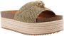 KURT GEIGER LONDON Slippers Dames Kensington Flatform Maat: 39 Materiaal: Textiel Kleur: Beige - Thumbnail 2