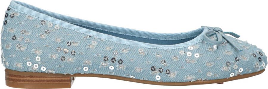 La Strada Ballerina blauw met pailletten dames