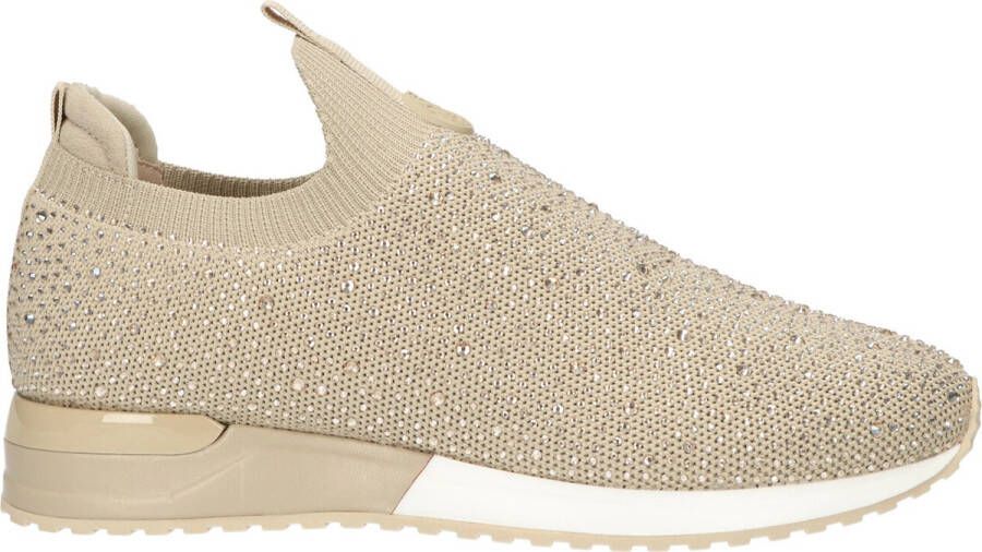 La Strada Beige instapsneaker met glitters dames