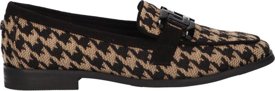 La Strada Dames Loafers Stof Zwart