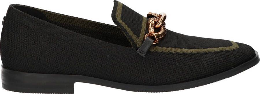 La Strada Knitted loafer zwart kaki dames