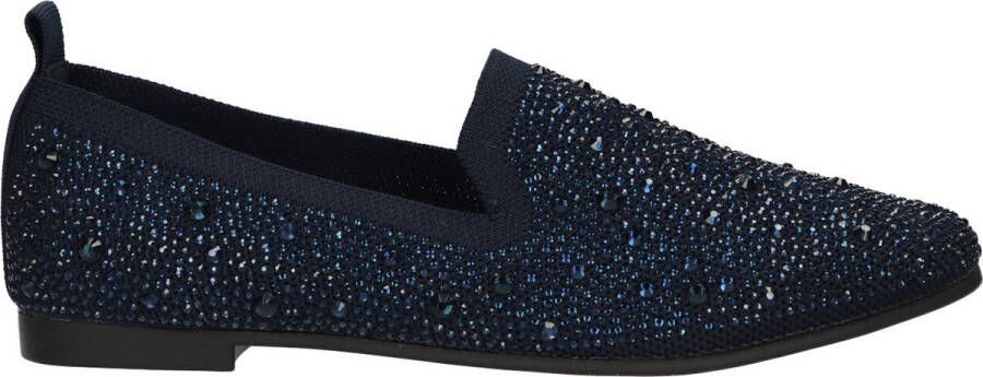 La Strada Loafer blauw met steentjes dames