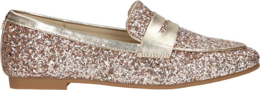 La Strada Loafer goud met glitter dames