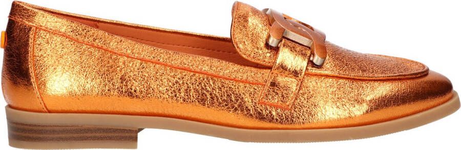 La strada Stijlvolle Oranje Loafers voor Dames Orange Dames