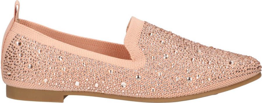 La Strada Loafer roze met steentjes dames