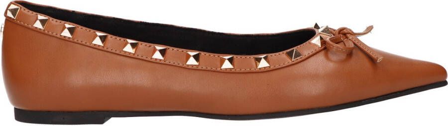 La Strada Loafer tan met studs dames