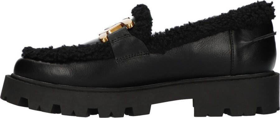 La Strada Loafer zwart met bont dames