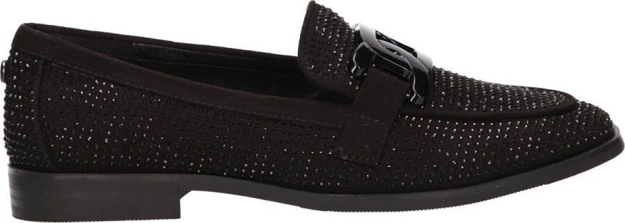 La Strada Loafer zwart met steentjes dames