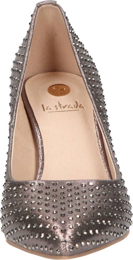 La Strada Pump met steentjes pewter dames