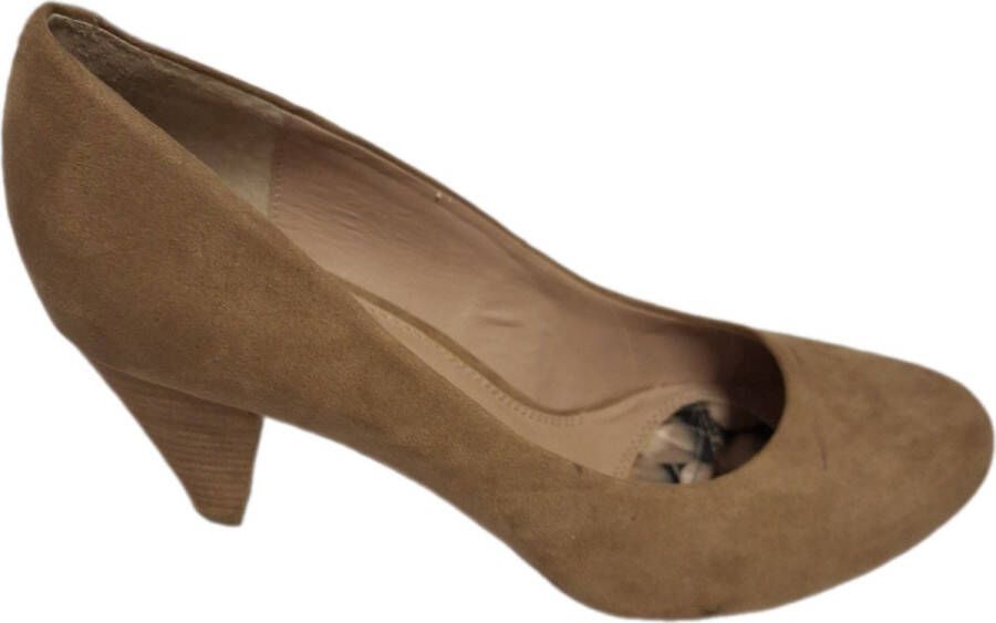 La Strada -PUMP-SAND-MICRO SUEDE