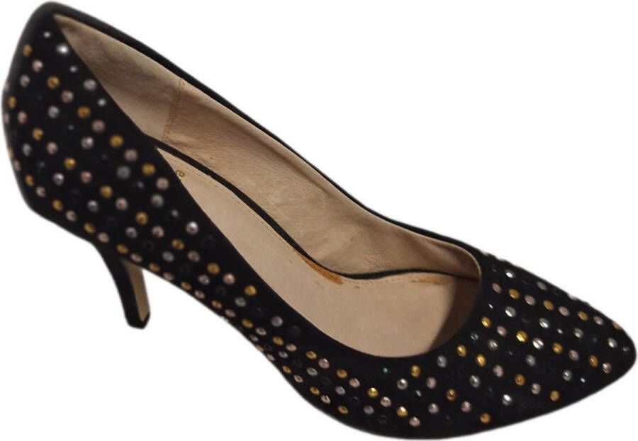 La Strada -PUMPS-BLACK-MICRO- STUDS