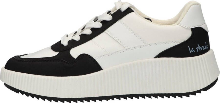 La Strada Sneaker wit met zwart dames