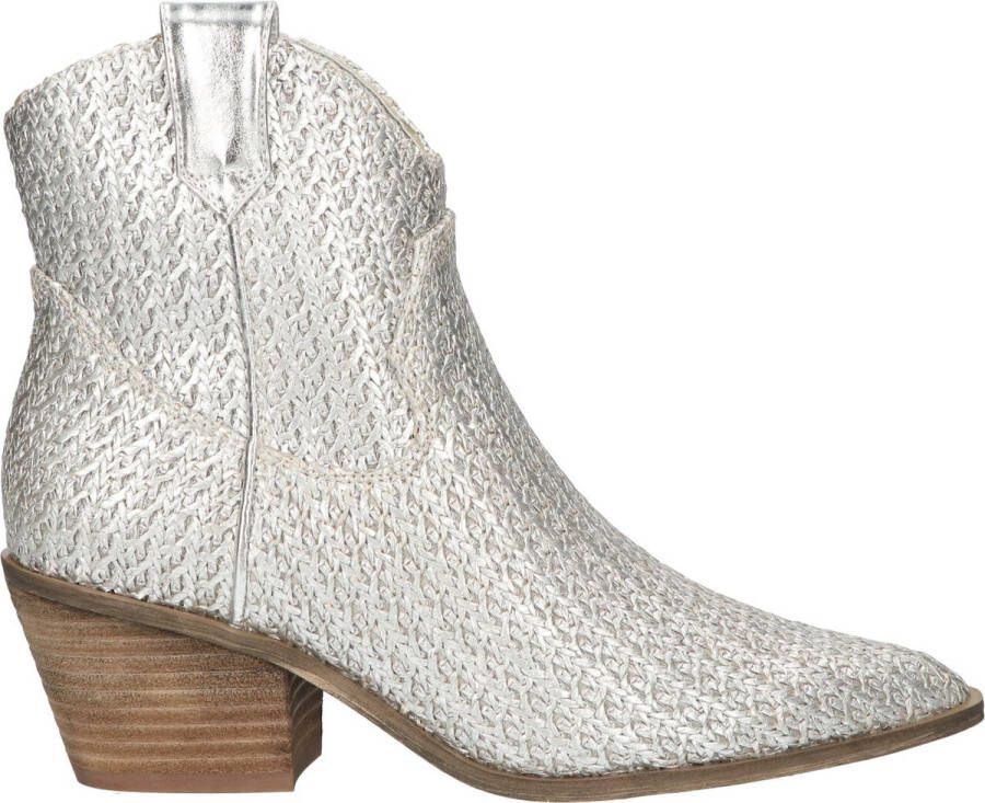 La strada Zilveren Raffia Westernlaarzen Gray Dames