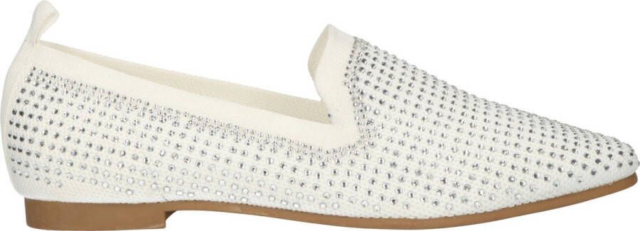 La Strada Witte loafer met steentjes dames