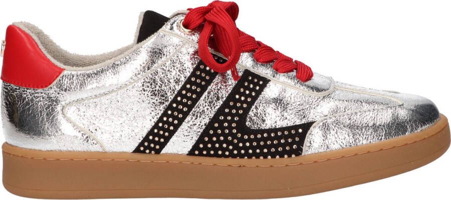 La Strada Zilveren metallic sneaker dames